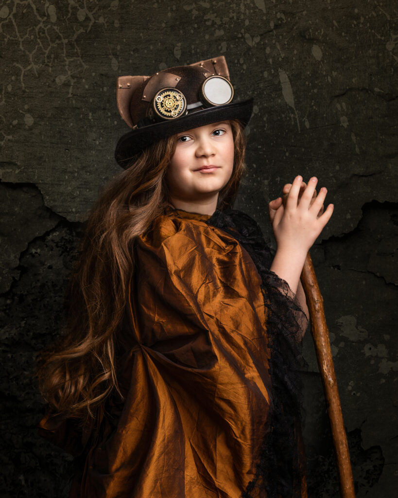 steampunk girl fine art classic childrens photography south west wales childrens photographer swansea llanelli